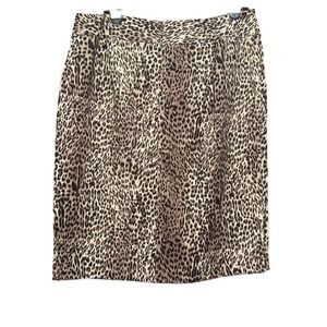 Dressbarn Leopard Print Pencil‎ Skirt Animal Print Career Wear Size 10 New